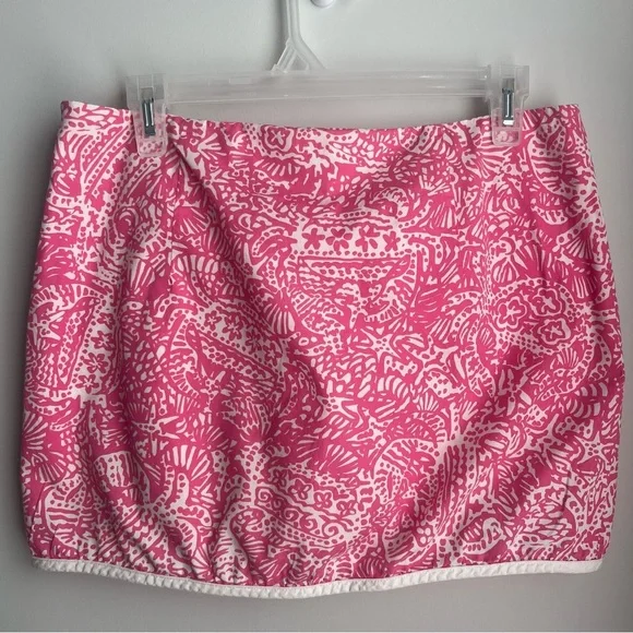Lilly Pulitzer Cala Skort Hotty Pink White Get Crackin size 6 EUC - Picture 5 of 6
